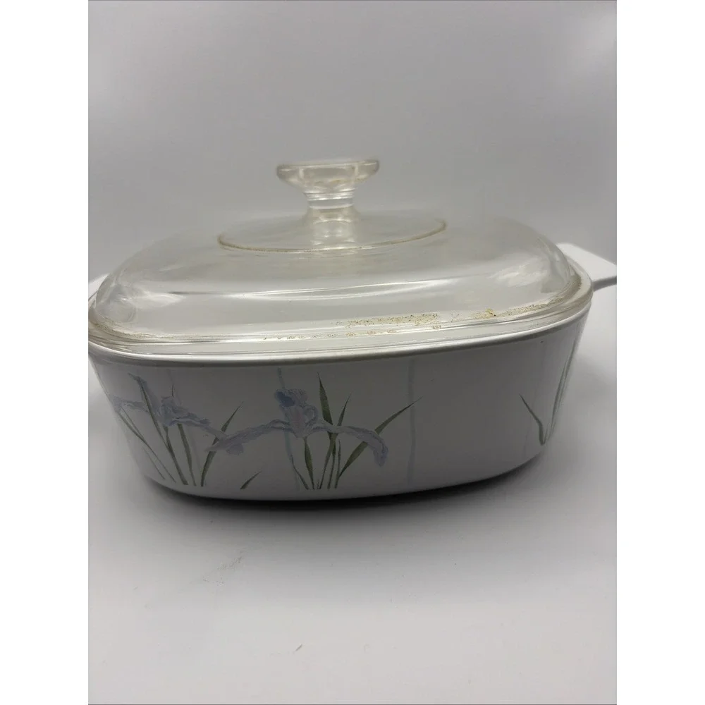 Corning Ware Shadow Iris Casserole Dish with Lid, A-2-B, 2 Liter